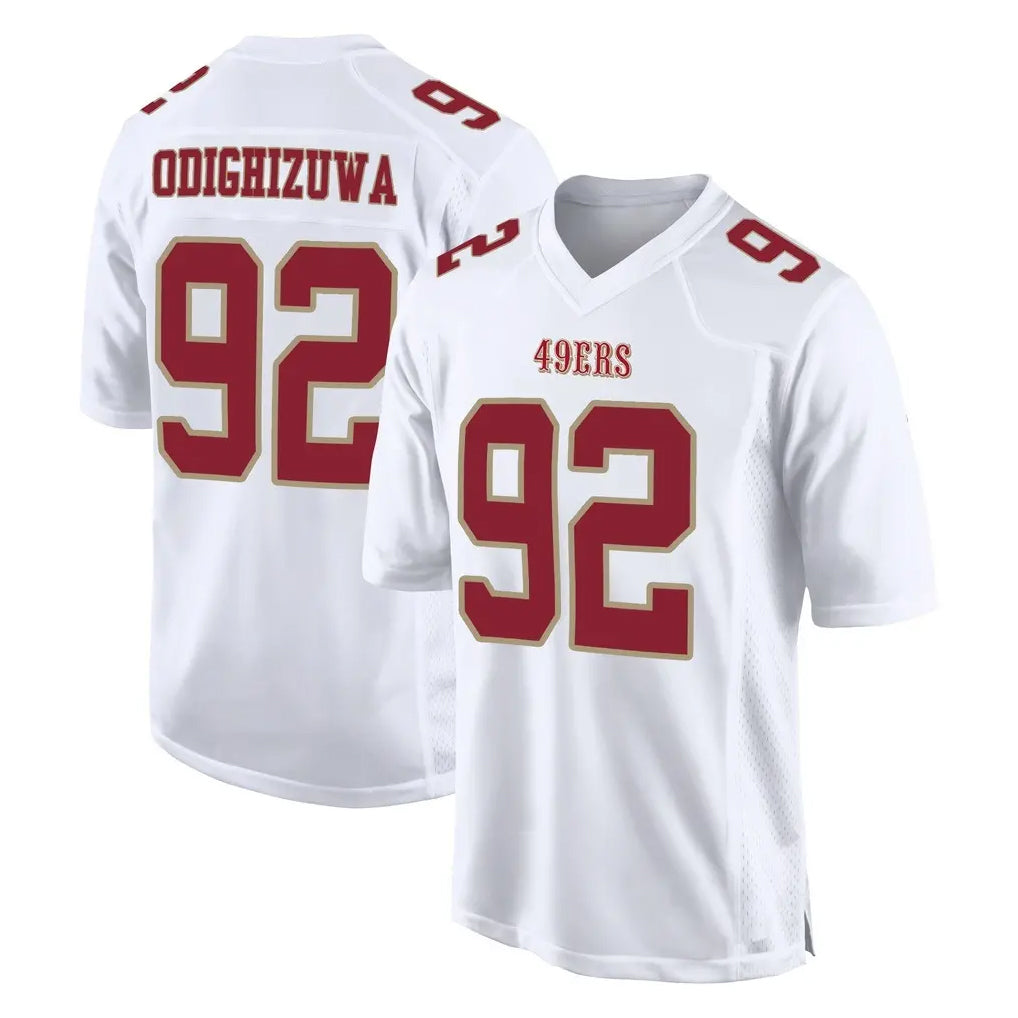 SF.49ers #92 Osa Odighizuwa Player White Fashion Home Game BALCE Stitched Jerseys