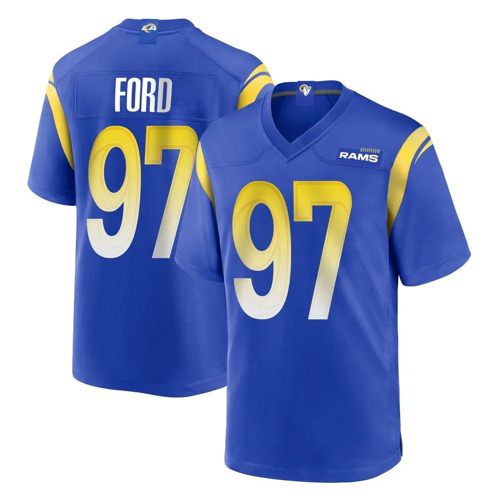 LA.Rams #97 Poona Ford Player Royal Home Game BALCE Stitched Jerseys