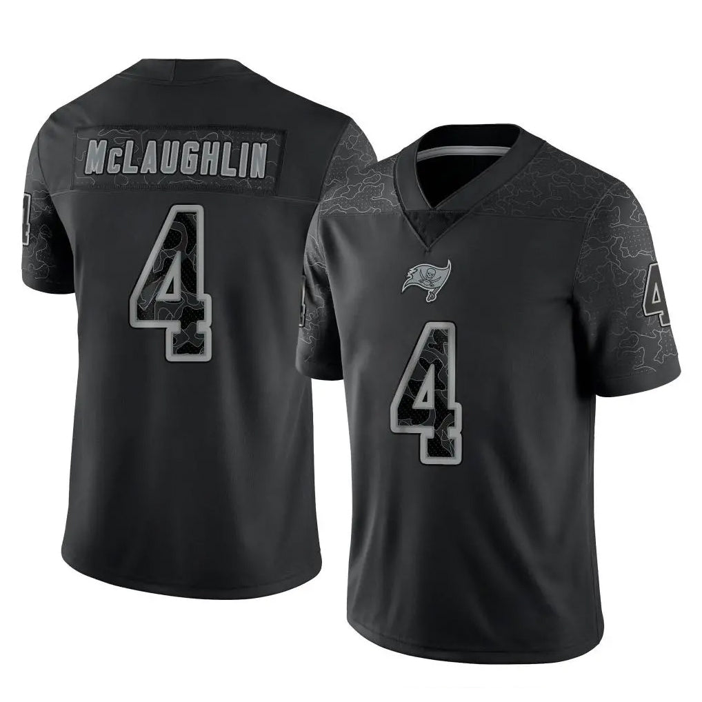 TB.Buccaneers #4 Chase McLaughlin Player Black Reflective Limited Home Game BALCE Stitched Jerseys