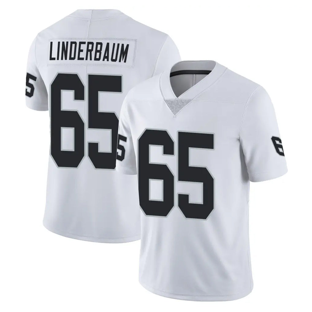 LV.Raiders #65 Tyler Linderbaum Player White Limited Vapor Untouchable Home Game BALCE Stitched Jerseys