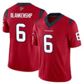 H.Texans #6 Reed Blankenship Player Red Limited Vapor F.U.S.E. Home Game BALCE Stitched Jerseys