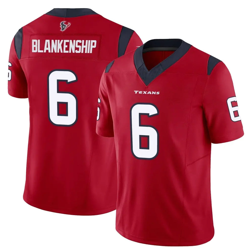 H.Texans #6 Reed Blankenship Player Red Limited Vapor F.U.S.E. Home Game BALCE Stitched Jerseys