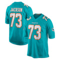 M.Dolphins #73 Austin Jackson Player Aqua Home Game BALCE Stitched Jerseys