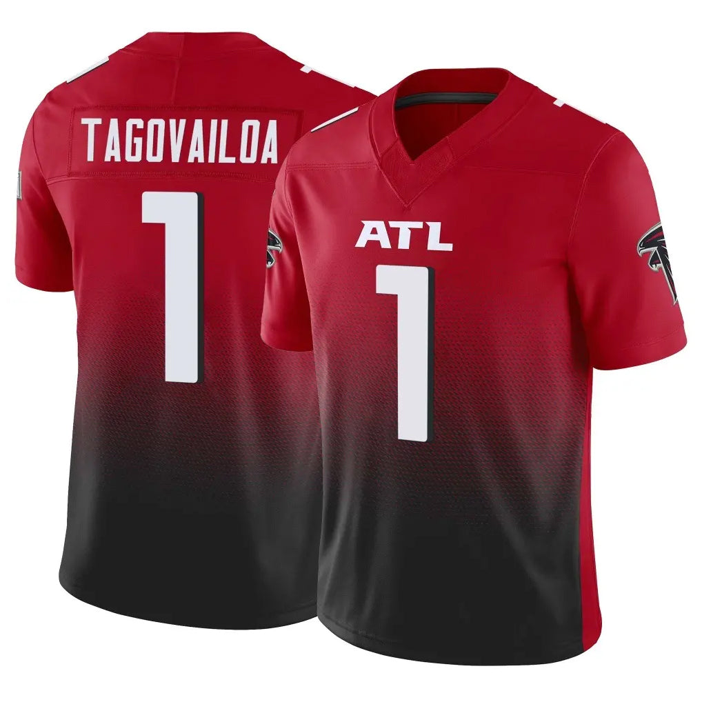 A.Falcons #1 Tua Tagovailoa Player Red Vapor F.U.S.E. Limited Home Game BALCE Stitched Jerseys
