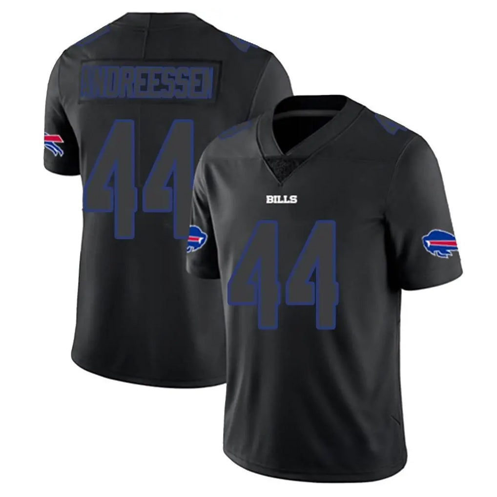 B.Bills #44 Joe Andreessen Player Black Impact Limited Home Game BALCE Stitched Jerseys