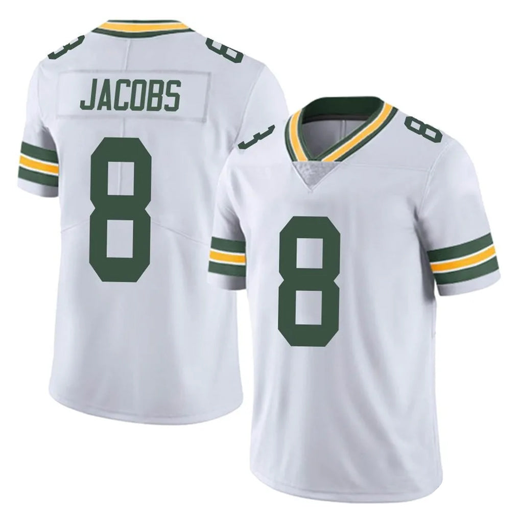 GB.Packers #8 Josh Jacobs Player White Vapor Untouchable Limited Home Game BALCE Stitched Jerseys