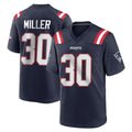 NE.Patriots #30 Jam Miller Player Navy Home Game BALCE Stitched Jerseys