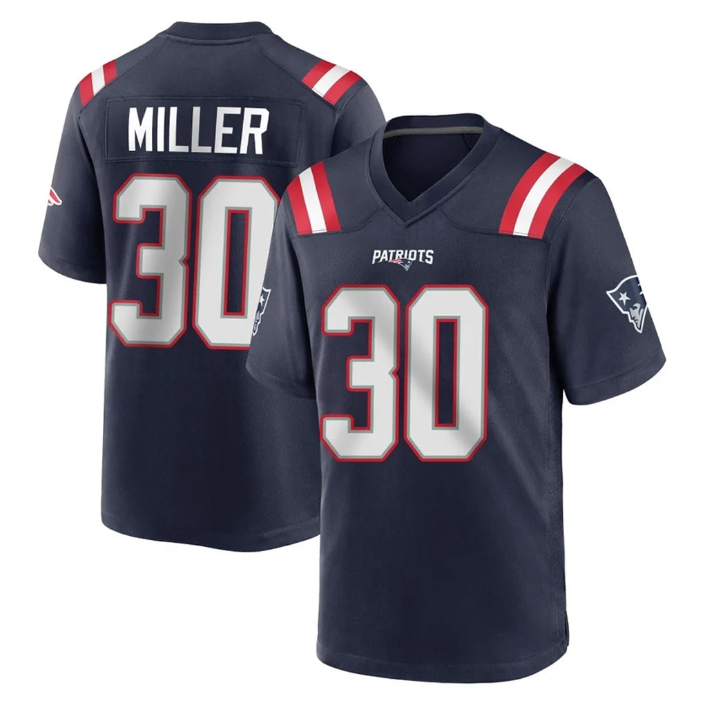 NE.Patriots #30 Jam Miller Player Navy Home Game BALCE Stitched Jerseys