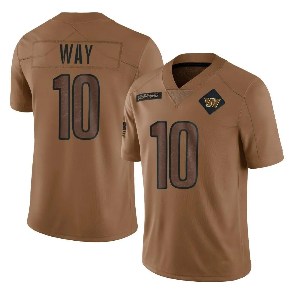 W.Commanders #10 Tress Way Player Brown Limited Salute To Service Home Game BALCE Stitched Jerseys
