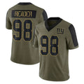 NY.Giants #98 DJ Reader Player Olive Salute To Service Limited Game BALCE Stitched Jerseys