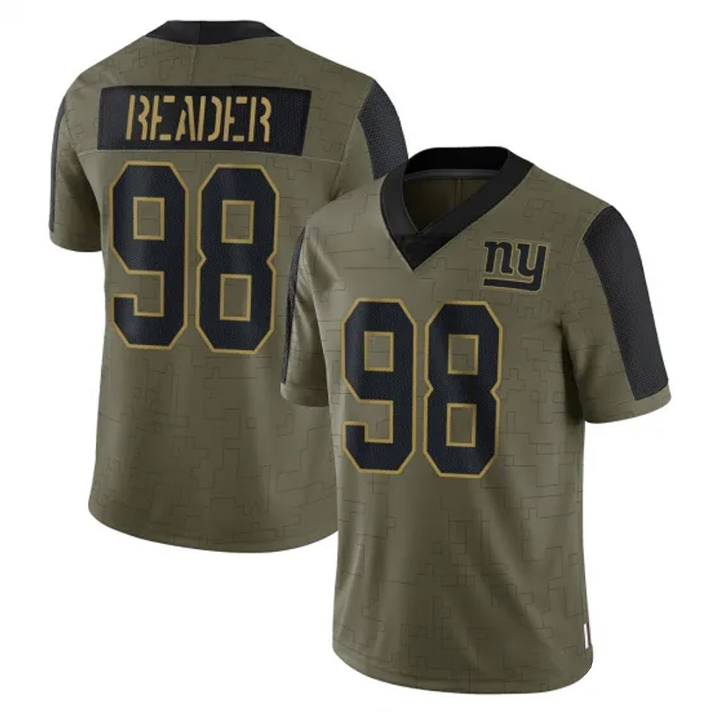 NY.Giants #98 DJ Reader Player Olive Salute To Service Limited Game BALCE Stitched Jerseys