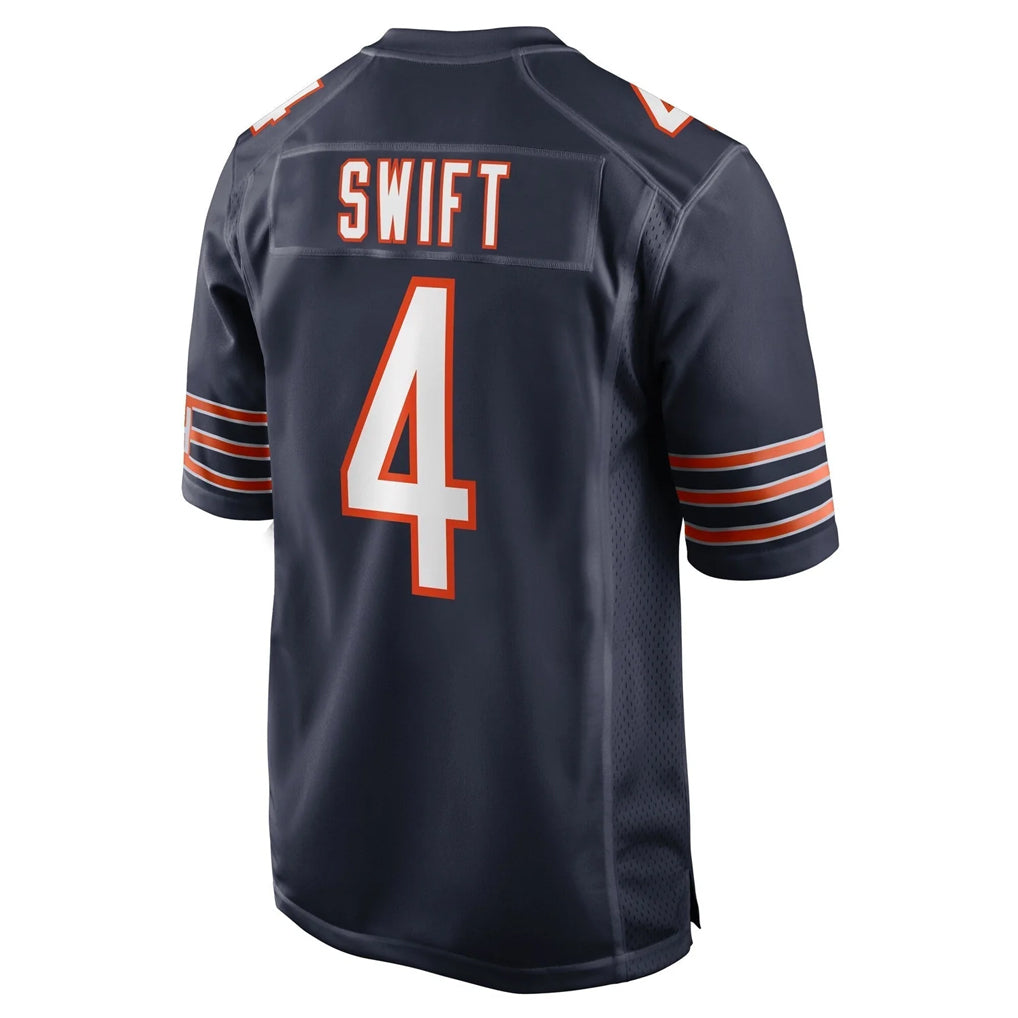 C.Bears #4 D'Andre Swift Player Navy Home Game BALCE Stitched Jerseys