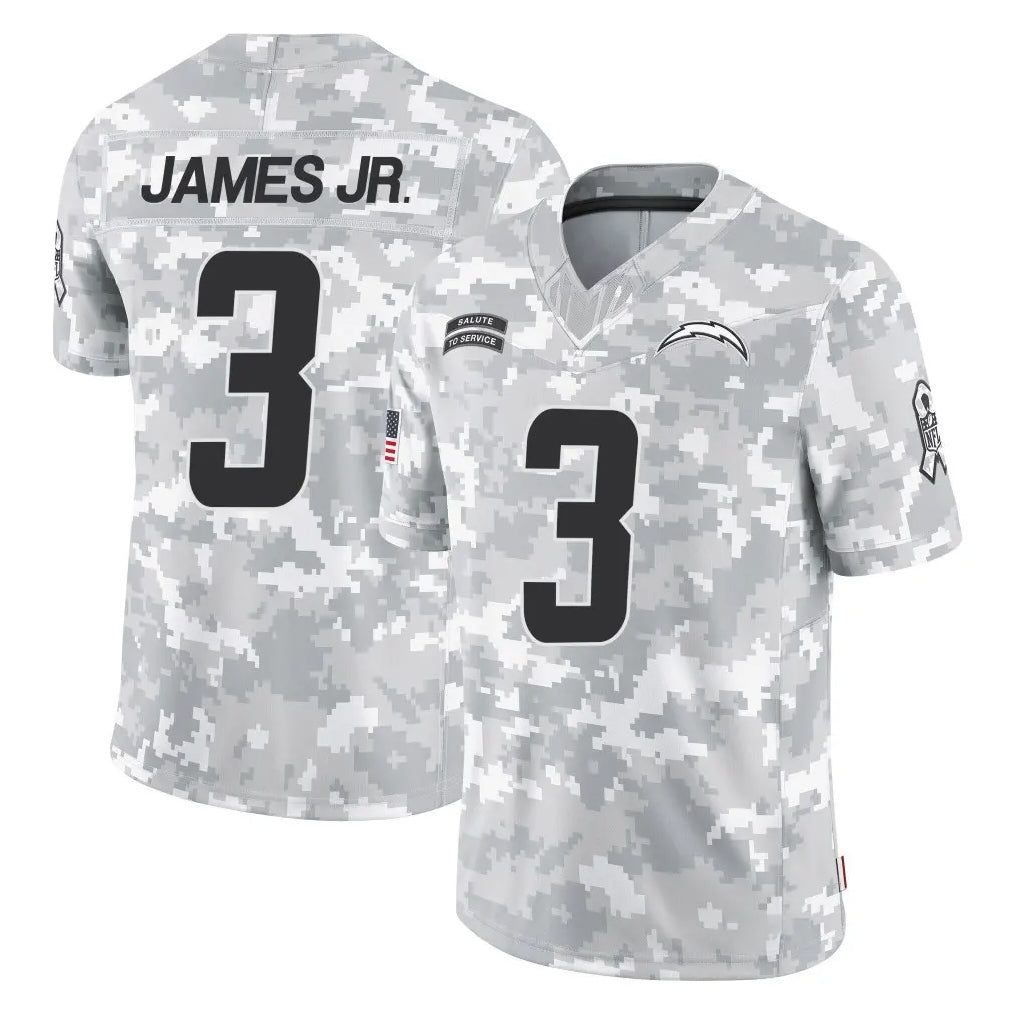 LA.Chargers #3 Derwin James Jr. Player Arctic Camo Salute To Service Limited Game BALCE Stitched Jerseys