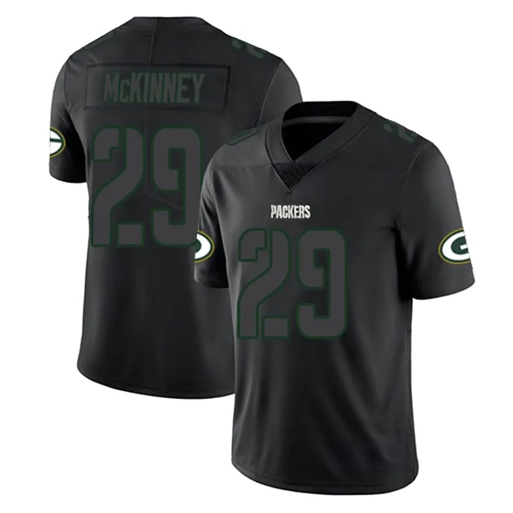 GB.Packers #29 Xavier McKinney Player Black Impact Limited Home Game BALCE Stitched Jerseys