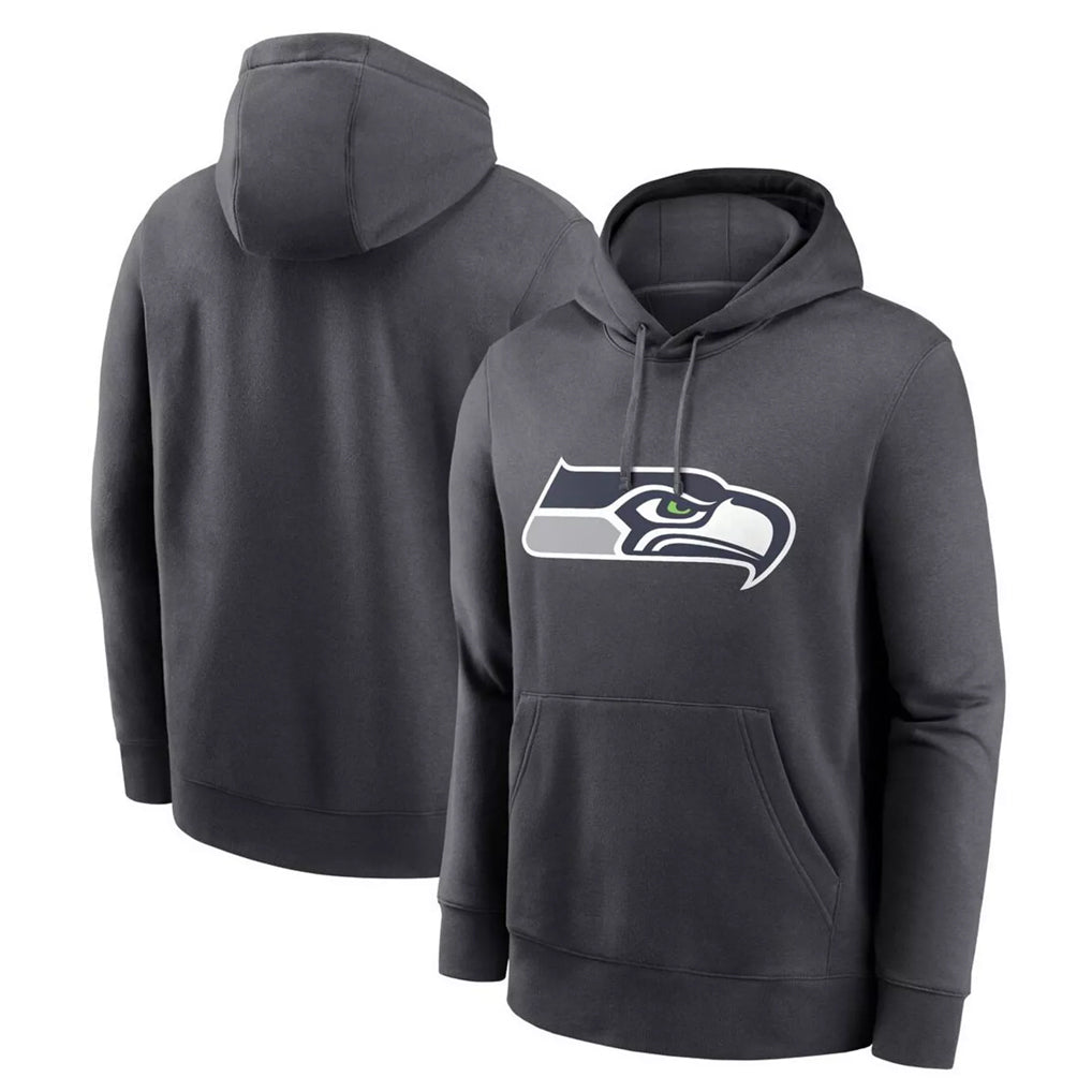 S.Seahawks ## Seahawks Blank Player Gray LOGO Pullover Hoodies Game BALCE Stitched Jerseys